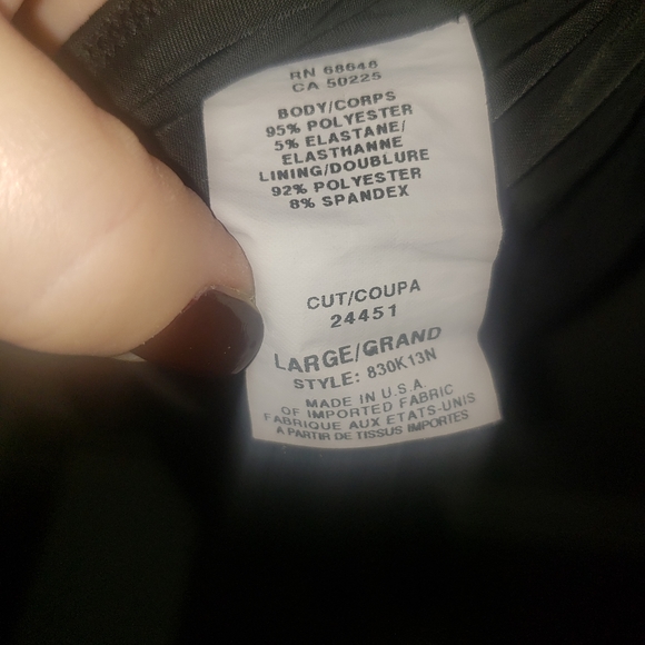 ABS Allen Schwartz Black Crepe Gown L - Picture 10 of 13